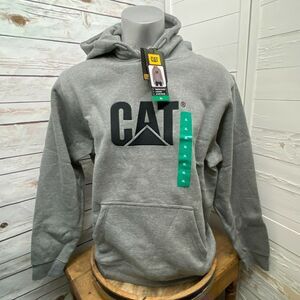 CAT Caterpillar Heavy Machinery Equipment Logo Hoodie Sweatshirt Pullover XL